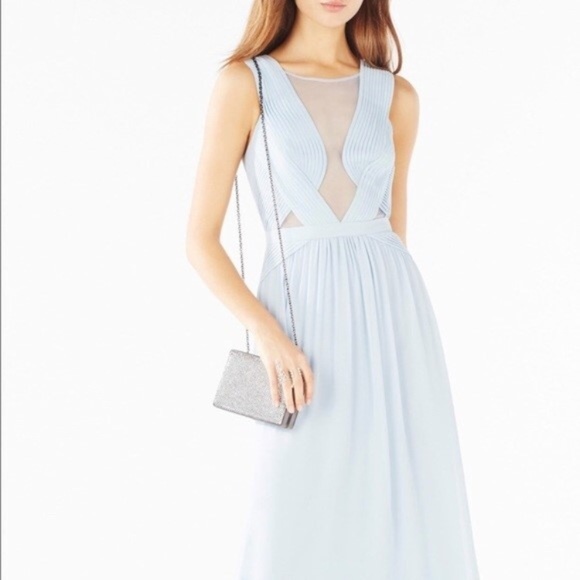 bcbg baby blue dress